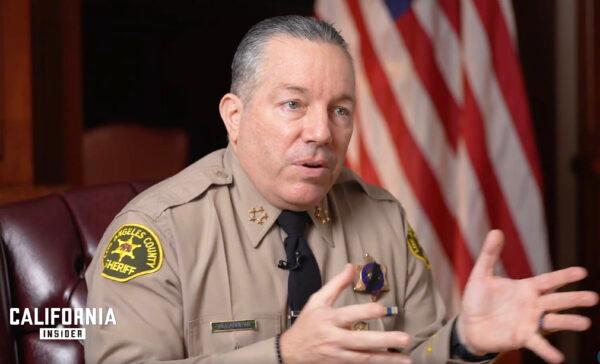 Los Angeles Sheriff Alex Villanueva in an interview with EpochTV's California Insider program on Feb. 8, 2022. (Screenshot via The Epoch Times)