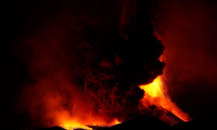Italy’s Mount Etna Lights Up Night Sky in Spectacular Eruption