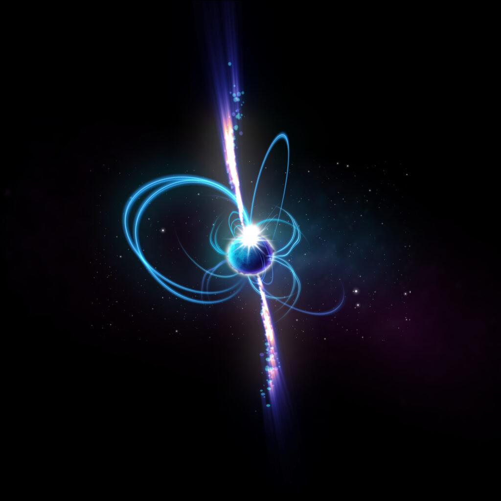 An artist’s rendering of what the object might look like if it’s a magnetar. (Courtesy of <a href="https://www.icrar.org/">ICRAR</a>)