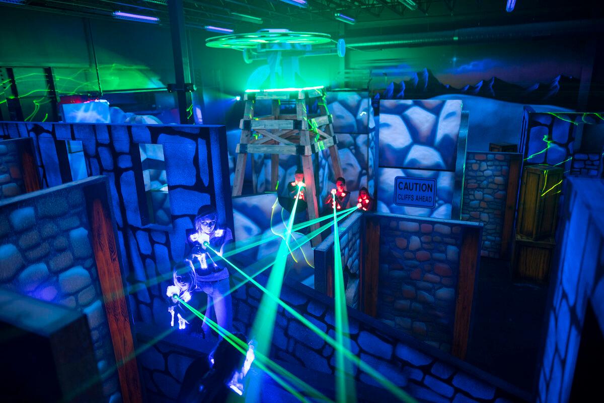 Competitive juices flow at the laser tag space within the FunZone 2.0. (Craig Orsini/Smugglers' Notch Resort)
