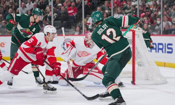 NHL Roundup: Matt Boldy’s First Hat Trick Boosts Wild Past Wings