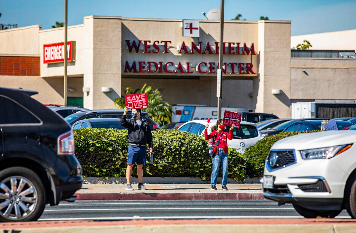 Anaheim Nurses Protest for Better Working Conditions as Hospital Becomes Overrun