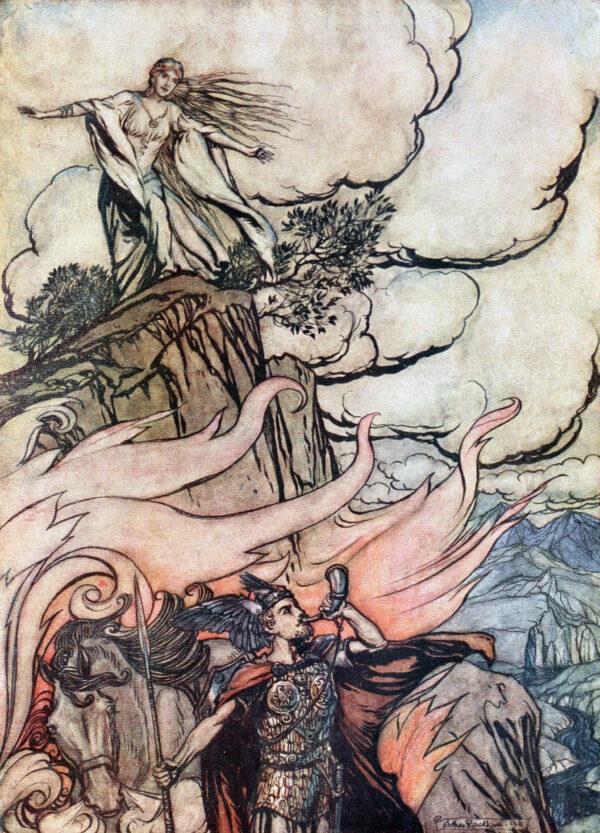 An illustration in "Siegfried and the Twilight of the Gods" by Arthur Rackham. (Public Domain)