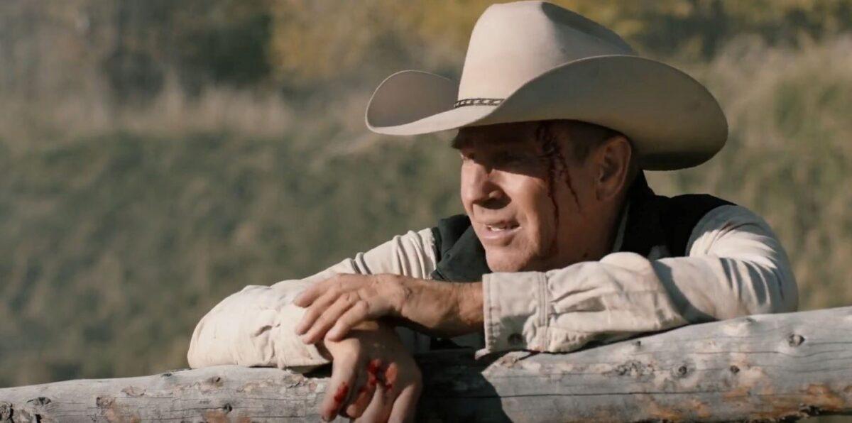 John Dutton (Kevin Costner) a little banged up in “Yellowstone Season 1.” (Paramount Media Networks)