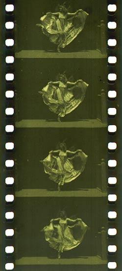 "I am experimenting upon an instrument which does for the Eye what the phonograph does for the Ear" Edison said in 1888. Seven years later, his team produced this "Butterfly Dance" 35 mm film for the kinetoscope. (Public Domain)