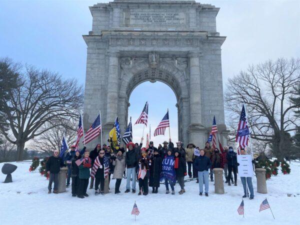 A 2020 rally at the National Memorial Arch in Valley Forge National Historical Park, Valley Forge, Penn. (Courtesy Andrew Walker)