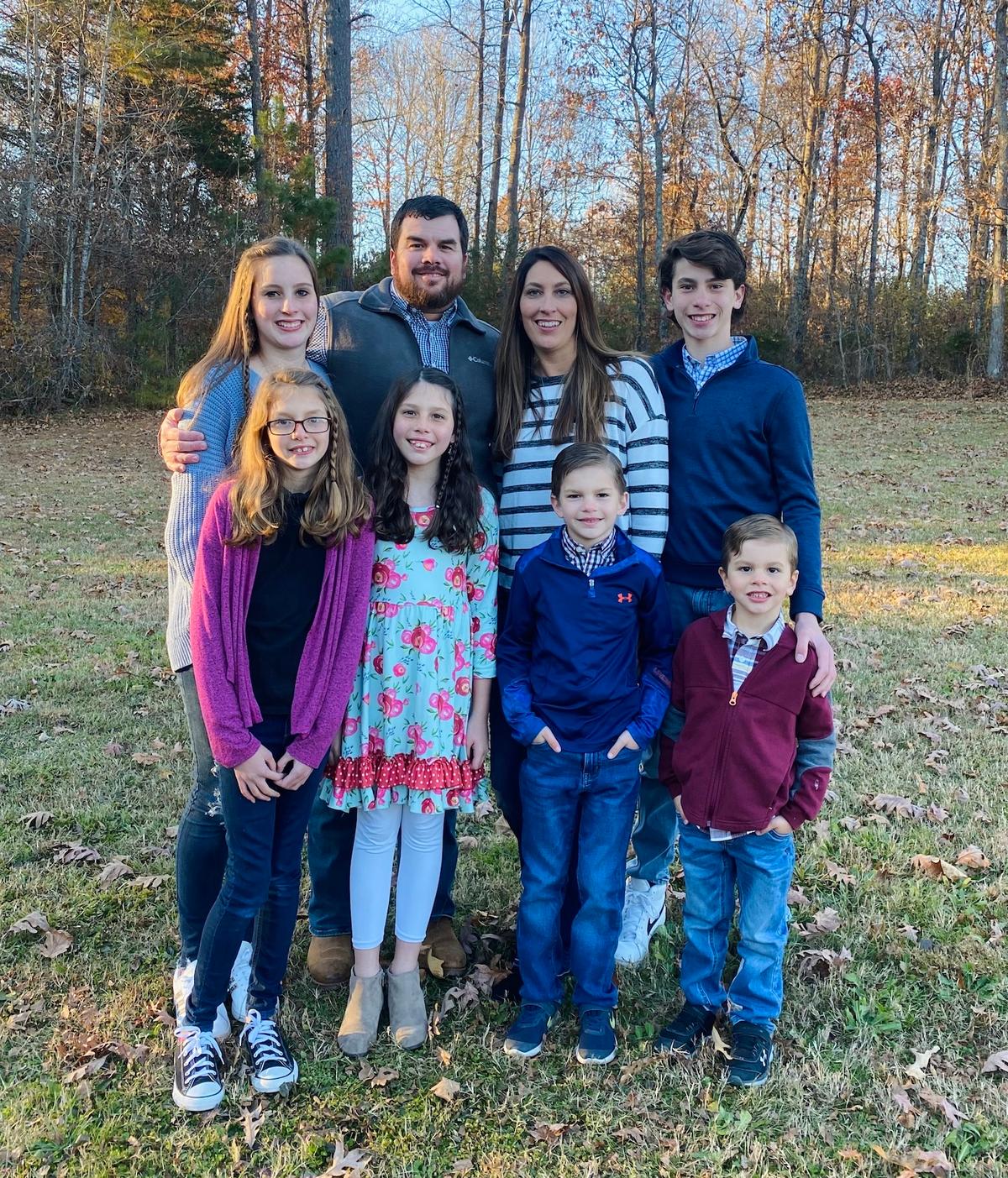 Jared and Jenn Kish with their six children. (Courtesy of <a href="https://www.facebook.com/sprinklesinmycloset">Jenn Kish</a>)
