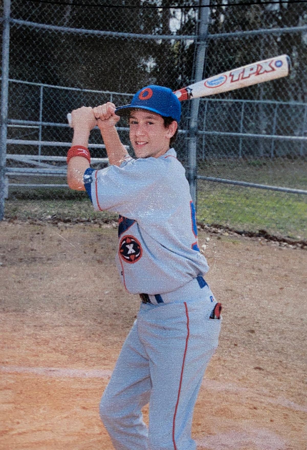 Griffin playing baseball during his middle school years. (Courtesy of <a href="https://www.instagram.com/griffin.furlong/">Griffin Furlong</a>)