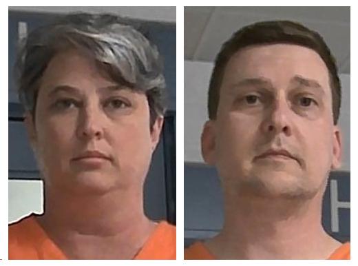 File booking photographs show Dianna Toebbe (L) and her husband Jonathan Toebbe. (West Virginia Regional Jail and Correctional Facility Authority via AP)