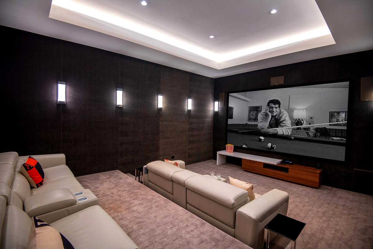 A complete cinema experience was a “must” according to the developer. How could the house be complete without a way to watch and listen to “Dino” in style? (Courtesy of Jade Mills Estates)