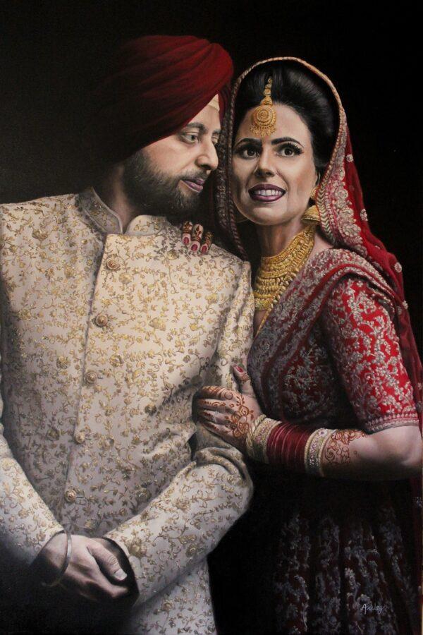 "Indian Wedding" by Ash Davies. Oil on canvas; 30 inches by 20 inches. (Courtesy of Andrew Davies)