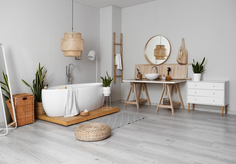 Whether you prefer a minimalist Scandinavian look, a rustic farmhouse vibe, or a traditional feel, natural tones and textures work well with a variety of design styles. (Pixel-Shot/Shutterstock)