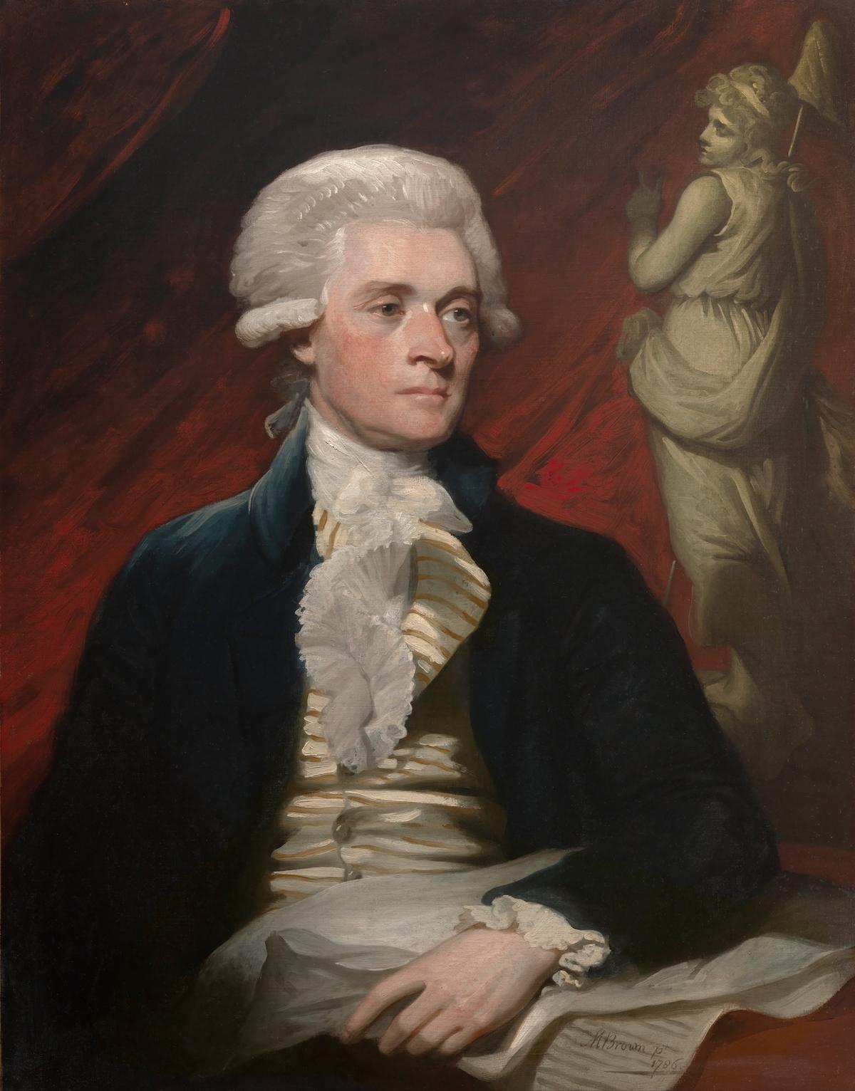  "Thomas Jefferson" by Mather Brown, 1786. Oil on canvas. (National Portrait Gallery, Washington D.C./ Public Domain)