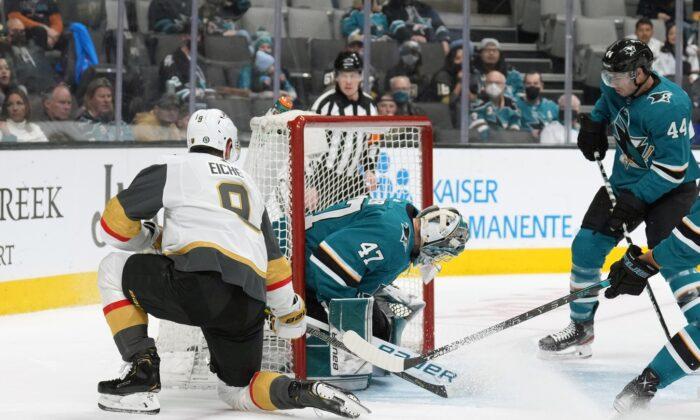 NHL Roundup: Eichel Scores First Vegas Goal in Win Over Sharks