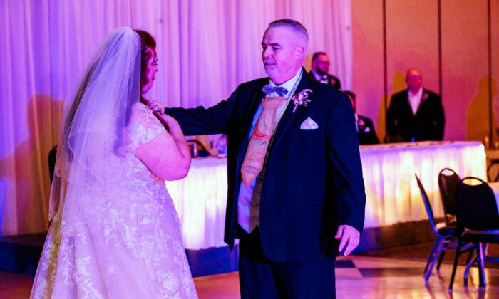 Bride Weeps as Dad Dons Dusty Paper Tie She Made Aged 5 for Father-Daughter Dance