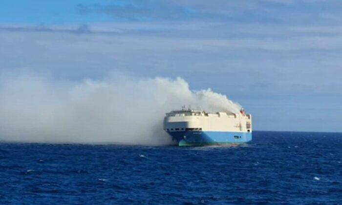 Fire on Cargo Ship Full of Luxury Cars Subsides, With Little Left to Burn
