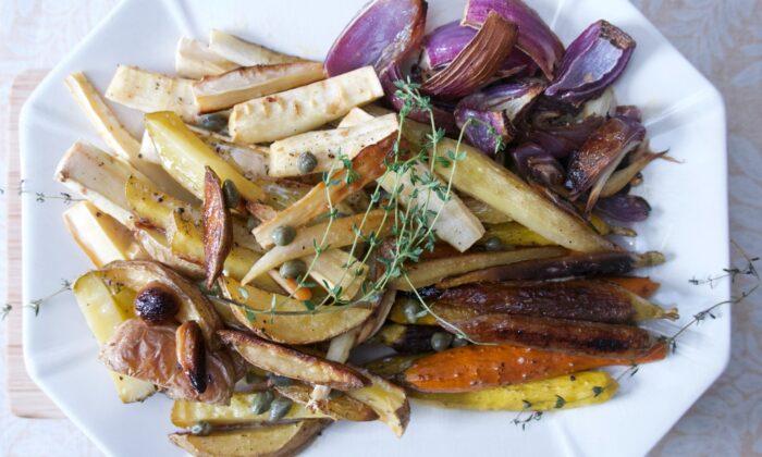 Roasted Winter Vegetables With Creamy Vinaigrette