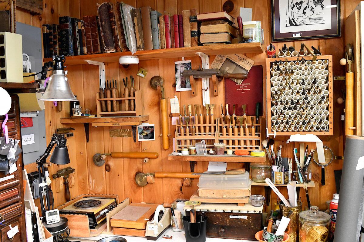Restoring books call for delicate work and many specialized tools. (Randy Litzinger)