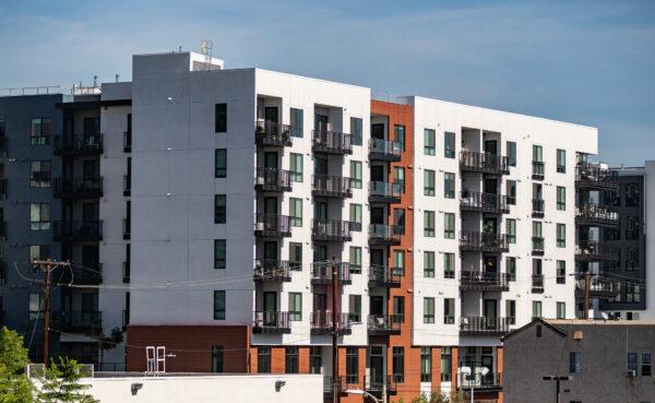 An apartment building in Los Angeles, Calif., on Oct. 20, 2021. (John Fredricks/The Epoch Times)