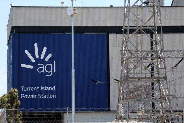 AGL Power Station at Torrens Island in Adelaide, Australia, on Nov. 4, 2019. (AAP Image/Kelly Barnes)