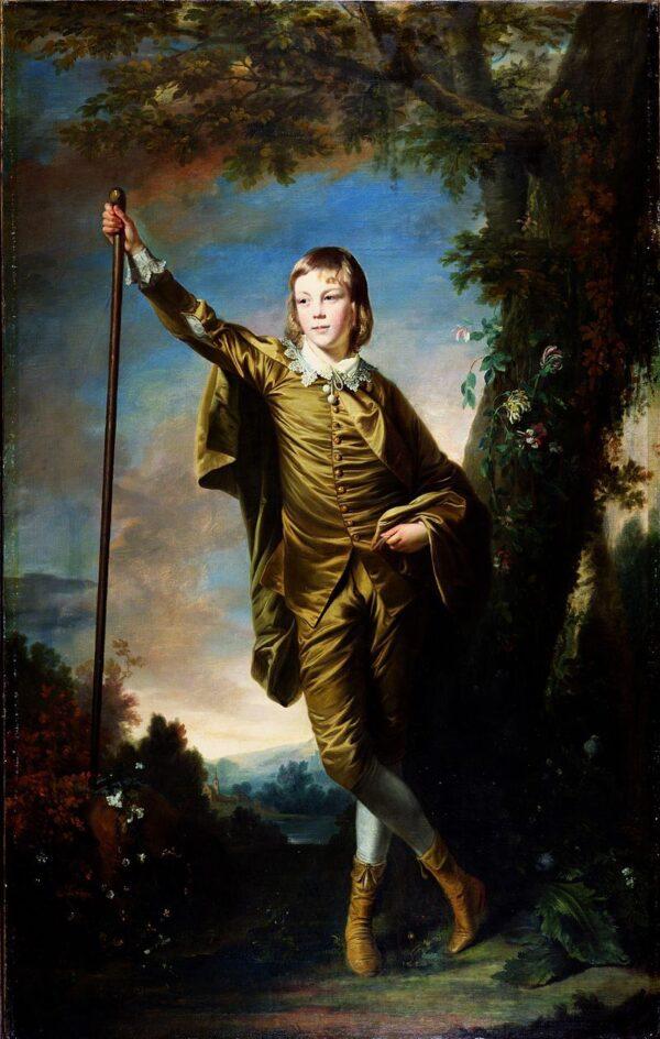 "The Brown Boy" (Thomas Lister), circa 1764, by Joshua Reynolds. Oil on canvas; 91 inches by 58 inches. Bradford Museums and Galleries, Bradford, UK. (PD-US)