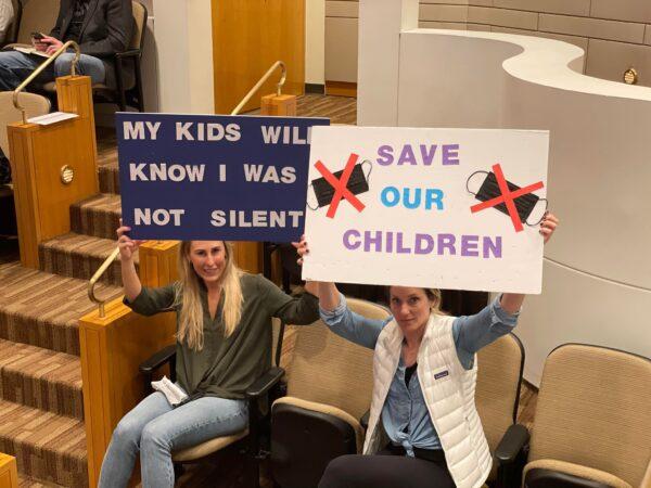 Parents at the Charlotte-Mecklenburg board of education meeting on Feb. 22. (Courtesy of Brooke Weiss)