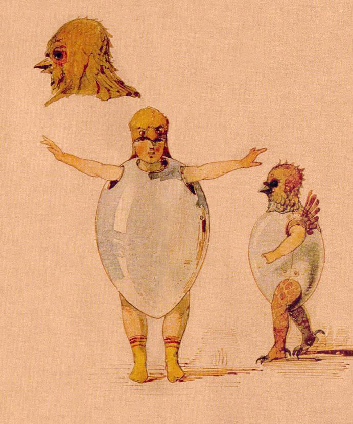 A watercolor sketch of a costume of canary chicks for the ballet "Trilby," circa 1871, by Viktor Hartmann. Institute of Russian Literature (Pushkin House), Academy of Sciences, St. Petersburg. (Public Domain)
