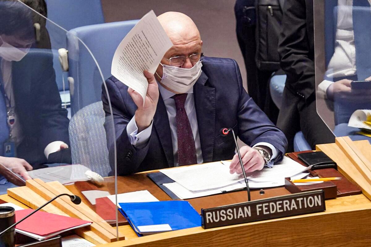 Russia Vetoes UN Security Council Resolution Condemning Its Attack on Ukraine; 3 Nations, Including China, Abstain
