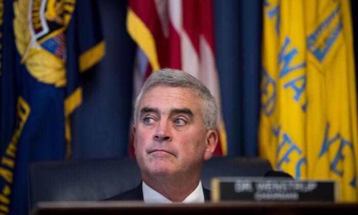 Rep. Brad Wenstrup (R-Ohio) during a House Veterans Affairs Committee hearing in Washington on Sept. 26, 2017. (Drew Angerer/Getty Images)