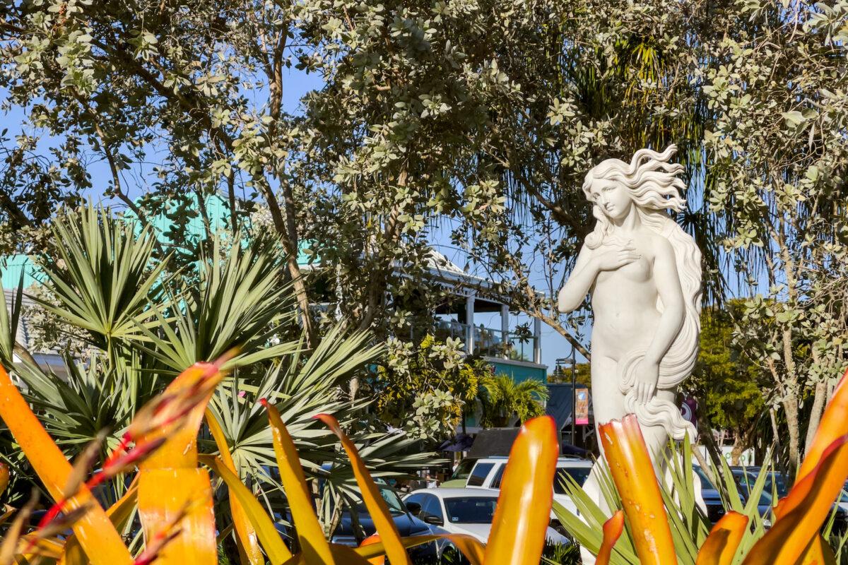 The public art continues beyond downtown and can also be found at popular St. Armand's Circle, near the sugar-white sand of Lido Beach. (Dennis Lennox)