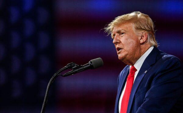 Donald Trump's endorsements of Republican candidates have let him make a political impact even without the presidency. The photo was taken at the Conservative Political Action Conference 2022 in Orlando, Fla., on Feb. 26, 2022. (Chandan Khanna/AFP via Getty Images)