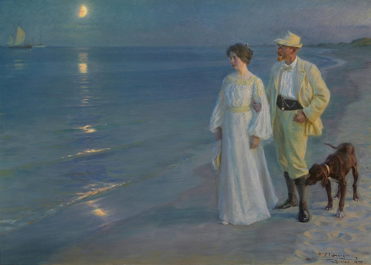 "Summer Evening at Skagen Beach," an 1899 painting by Peder Severin Krøyer. (SWNS)