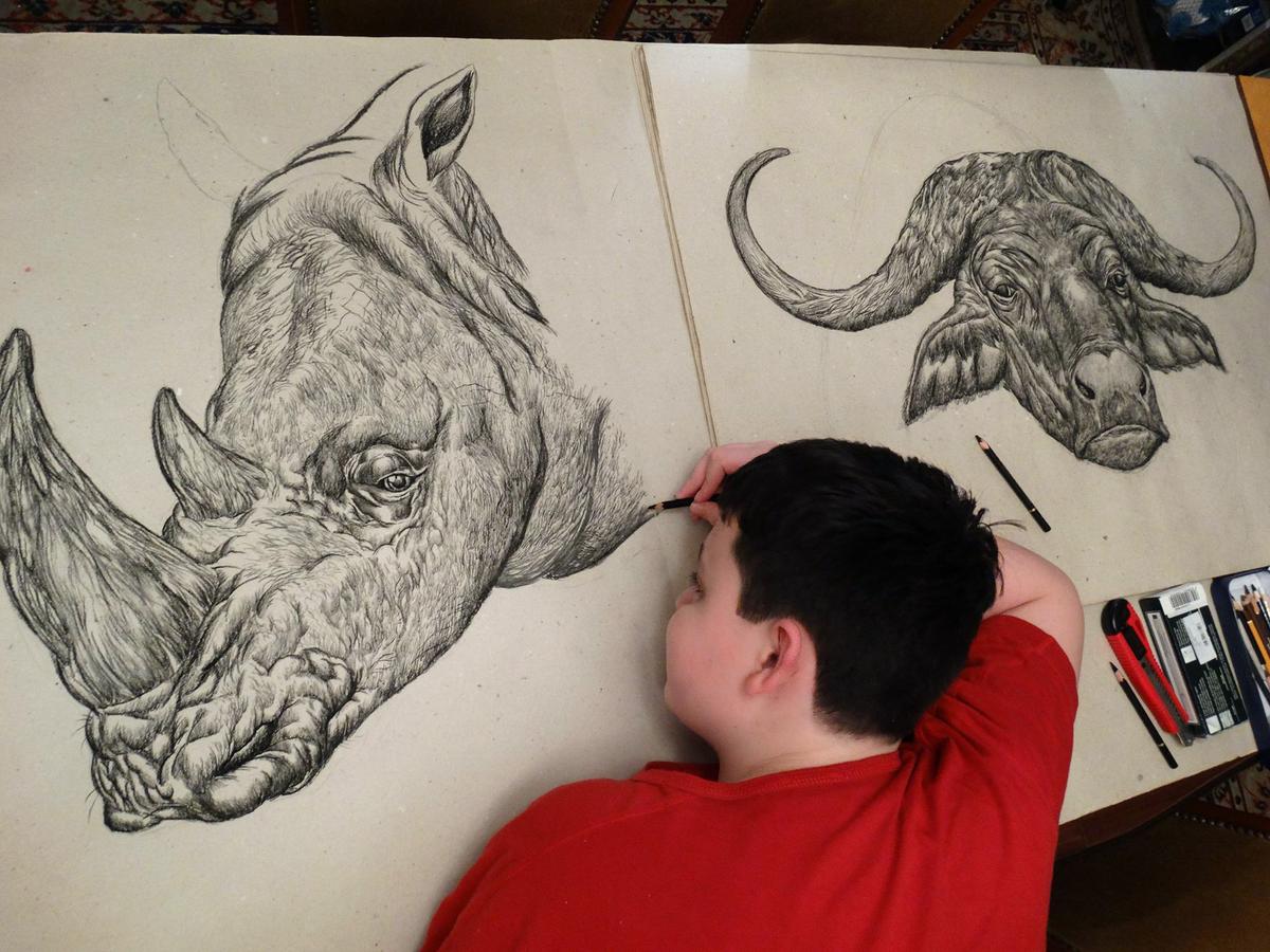  Dušan Krtolica's animals began to grow larger when he was 7 or 8 years old. (Courtesy of <a href="https://www.facebook.com/Du%C5%A1an-Krtolica-DinoBoy-1385486281748877">Dušan Krtolica</a>)