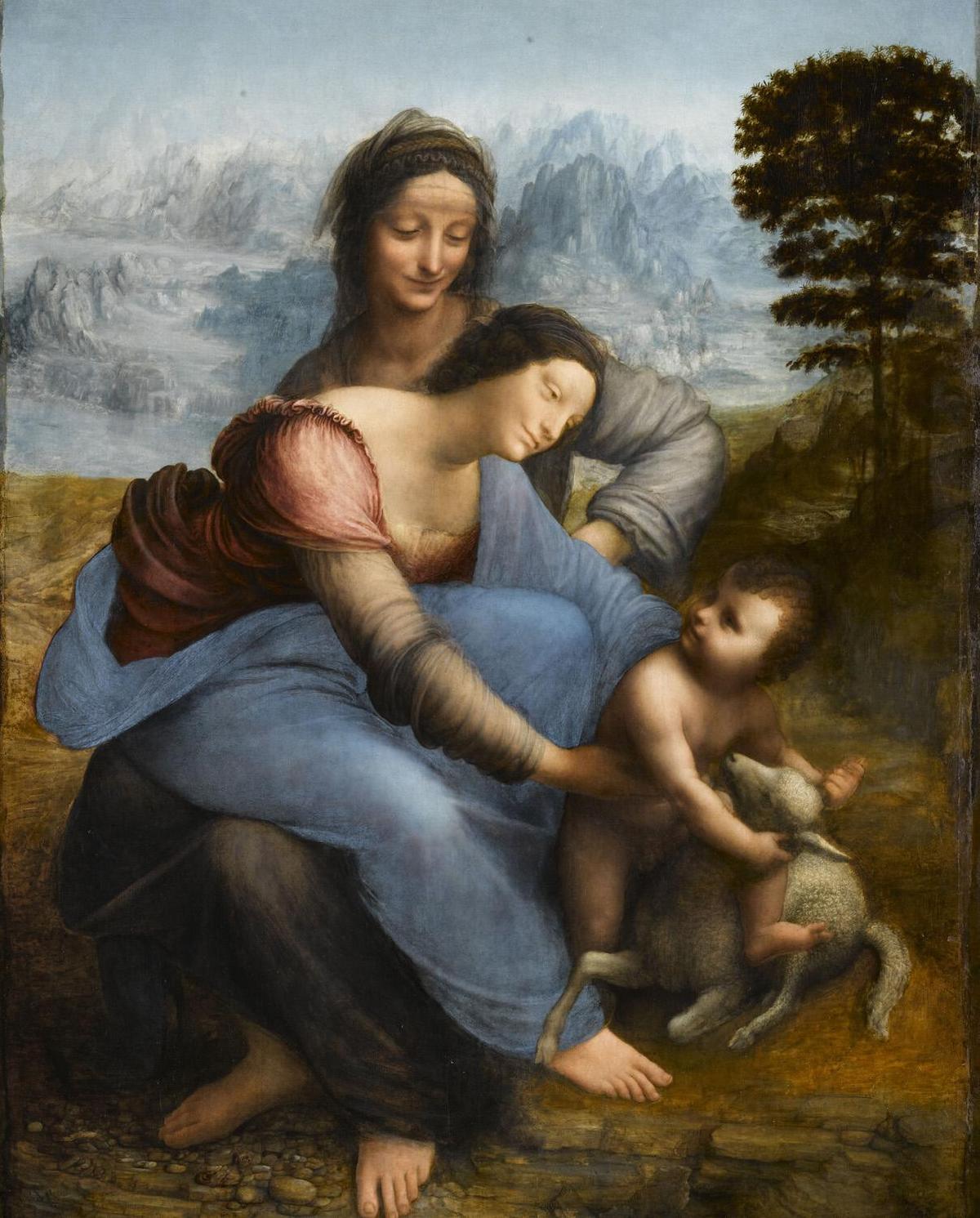 "The Virgin and Child with Saint Anne" by Leonardo da Vinci.