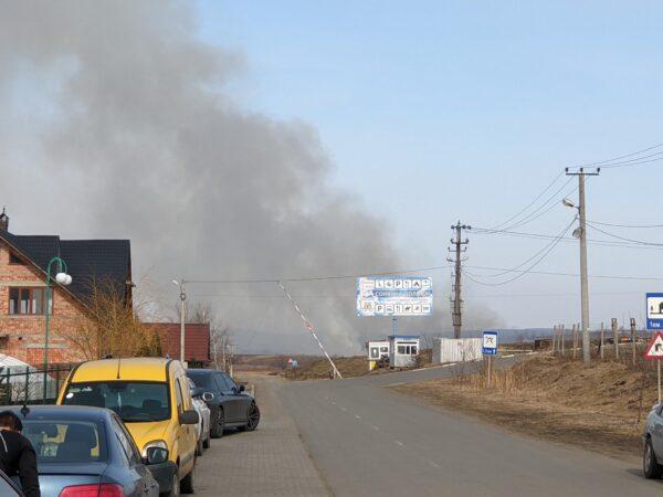 Russian rockets strike as a bus of Project Dynamo evacuees makes its way toward the border between Romania and Ukraine. (Courtesy of James Judge, Project Dynamo)