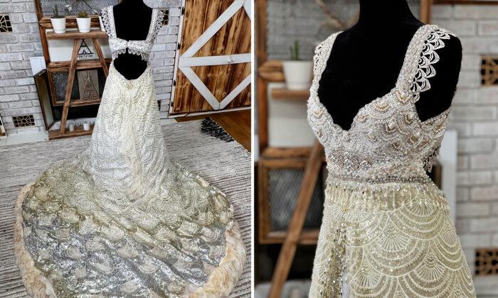 Homeschooling Mom-of-5 Takes 379 Hours to Hand-Sew Her Wedding Dress: ‘It was 110 Percent Worth It’