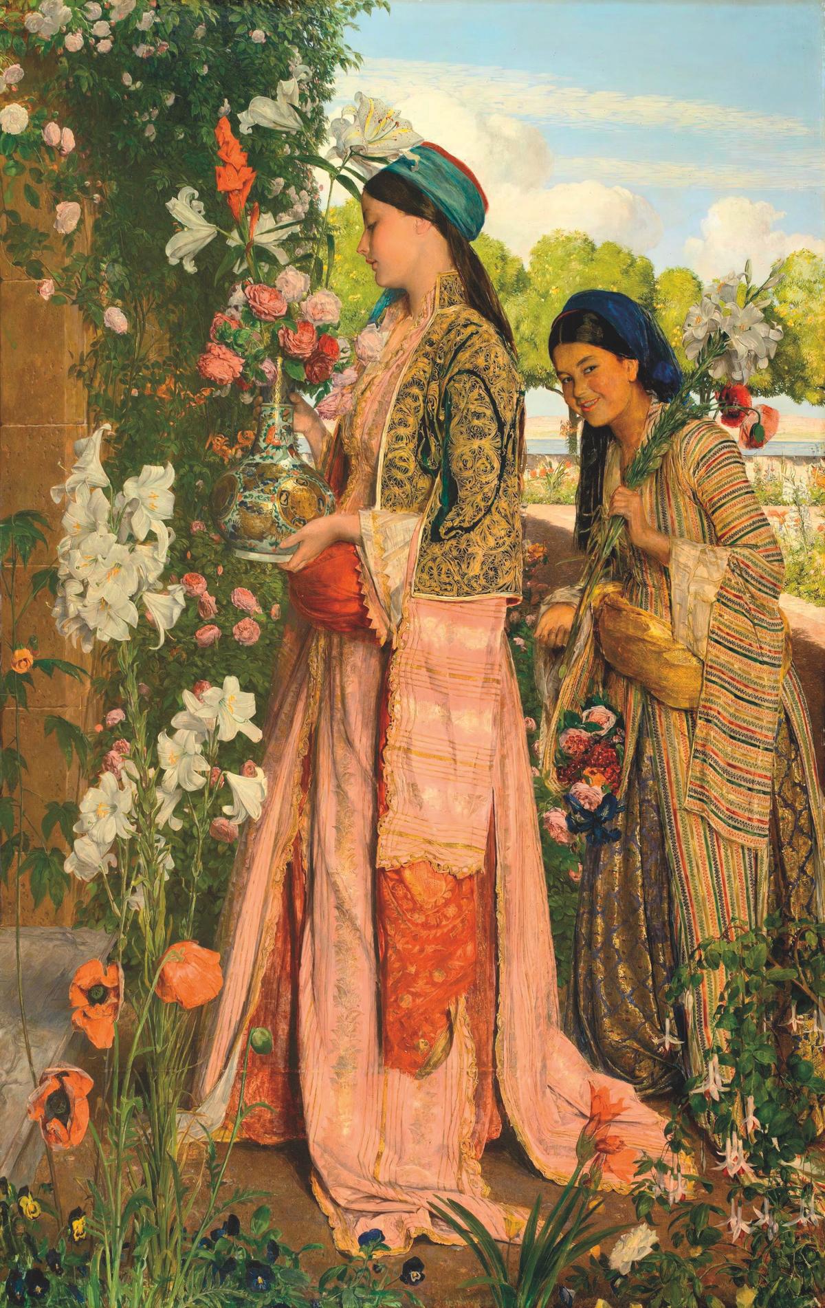 Lilium Auratum, 1871. Artist John Frederick Lewis. (Photo by Heritage Art/Heritage Images via Getty Images)