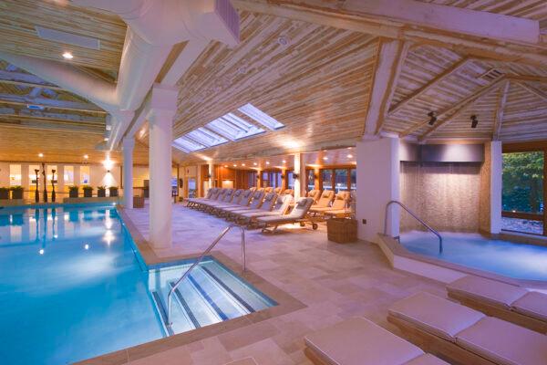 The pool and hot tub at the spa at Topnotch Resort. (Courtesy of Topnotch Resort)