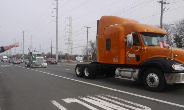 New Jersey Trucker Convoy Sets Off, Honored by Congressman’s Proclamation
