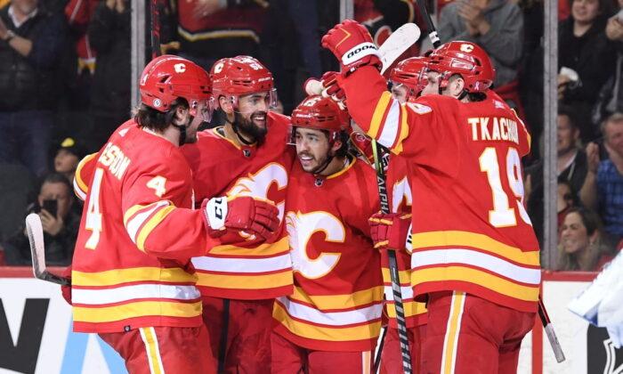 NHL Roundup: Johnny Gaudreau’s Hat Trick Leads Flames Past Lightning