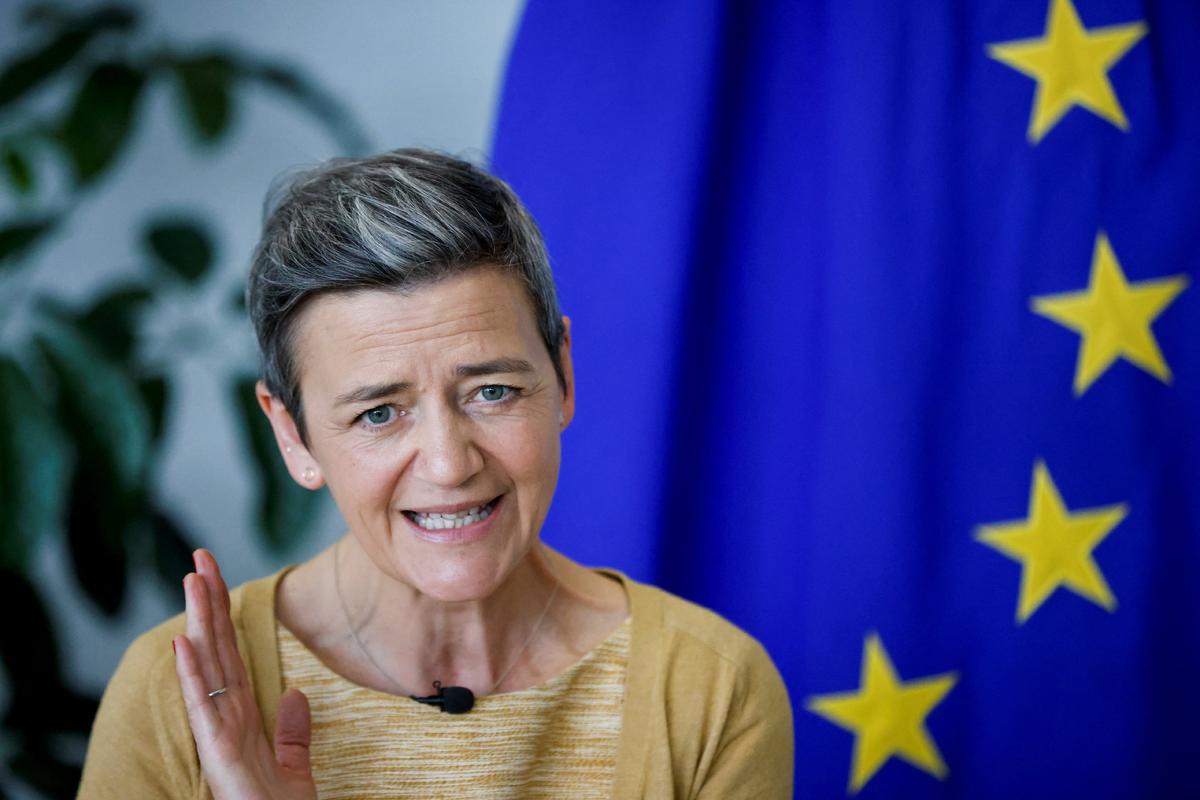 Deal on Rules Forcing Tech Giants to Police Content Possible in April, EU’s Vestager Says