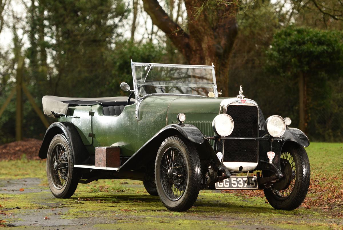 Mark Elder, 58, inherited this 1931 four-seat tourer 12/50 Alvis from his father. (Courtesy of Caters News)