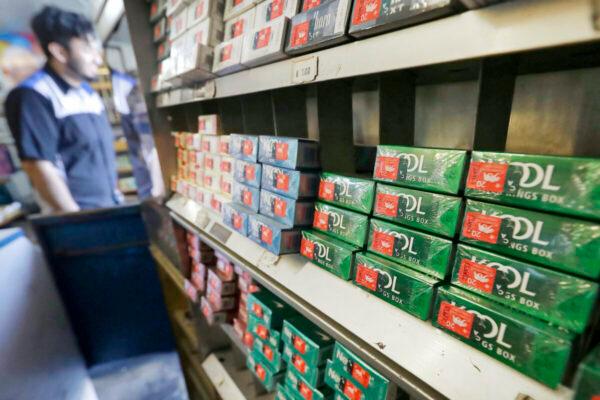 A display of packs of menthol cigarettes and other tobacco products at a store in San Francisco, Calif., on May 17, 2018. (Jeff Chiu/AP)