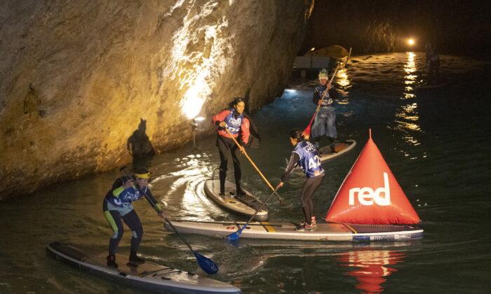 Europe’s Biggest Underground Lake Hosts Stand Up Paddle Board Race