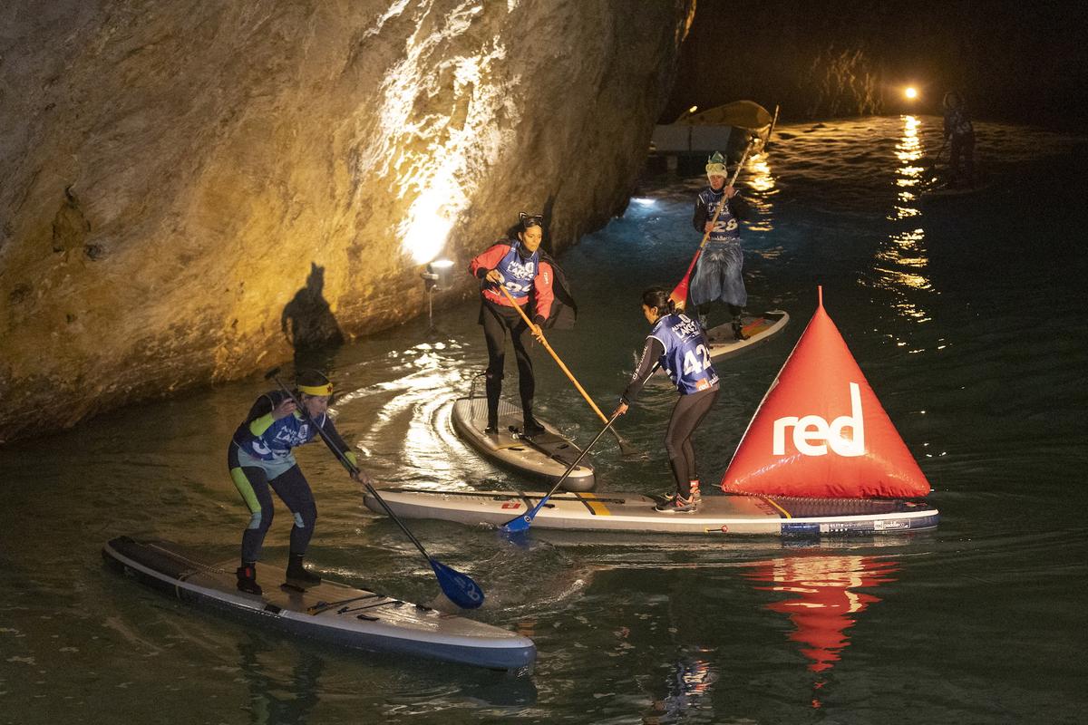 Europe’s Biggest Underground Lake Hosts Stand Up Paddle Board Race