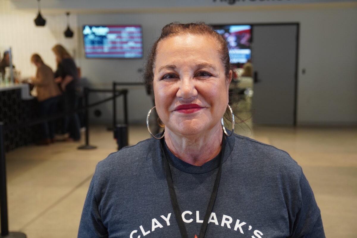 Rena Malkah of Florida said she left her native Canada in September 2021 to escape the country's COVID-19 vaccine mandate that went into effect in late November. Malkah was one of 3,000 people who attended Clay Clark's "Reawaken America" tour event in San Diego on March 11 and 12. (Allan Stein/The Epoch Times)