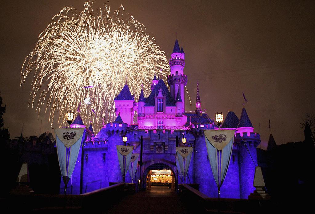 Disney has provided significant support for marketing LGBT ideology to children. Photo shows fireworks over The Sleeping Beauty Castle as part of the premiere of "Remember...Dreams Come True" the biggest fireworks display in Disneyland's history during the 50th Anniversary Celebration at Disneyland Park in Anaheim, Calif., on May 4, 2005. (Frazer Harrison/Getty Images)