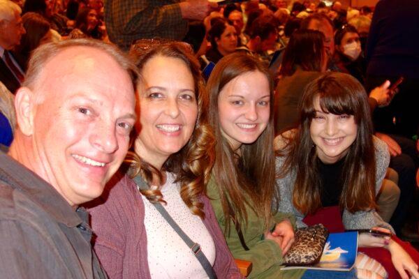 Donovan Largent and his family attend Shen Yun Performing Arts in Salt Lake City on March 12. (Lily Yu/The Epoch Times)