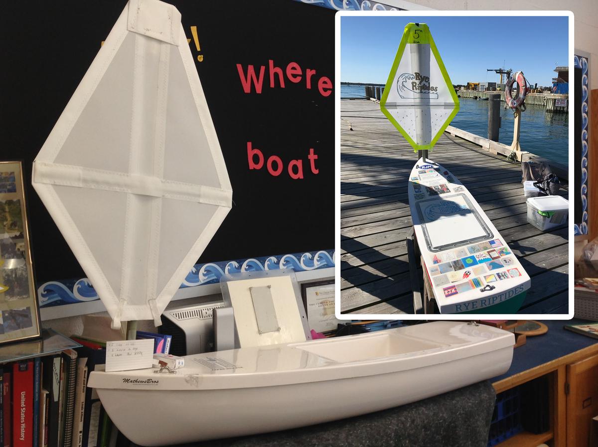 Rye Riptides boat ready to set sail. (Courtesy of Sheila Adams via <a href="https://educationalpassages.org/">Educational Passages</a>)