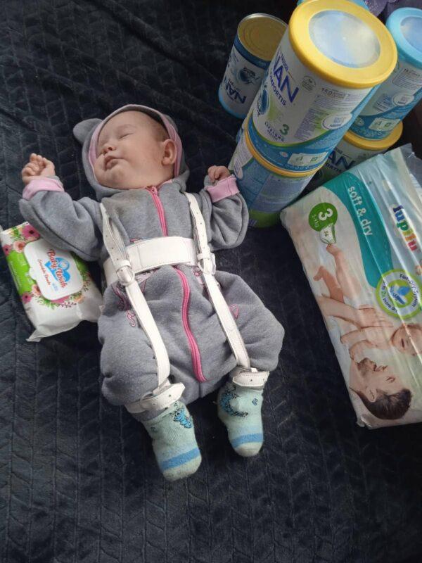 A Ukrainian baby who received formula and diapers sent by Baptist missionary Todd Gallagher (Photo courtesy of Todd Gallagher)
